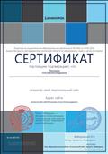Сертификат о создании персонального сайта "Инфоурок"